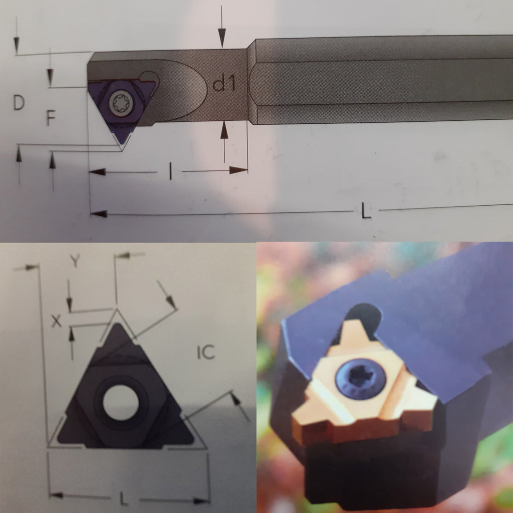 Μανέλες και πλακίδια σπειρώματος για τόρνο σε μετρικά, ίντζα και τραπεζοειδή σπειρώματα