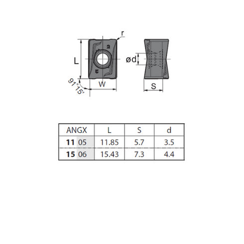 Πλακίδιο φρεζοκεφαλής ANGX110504PNR-GM, ZCC CT