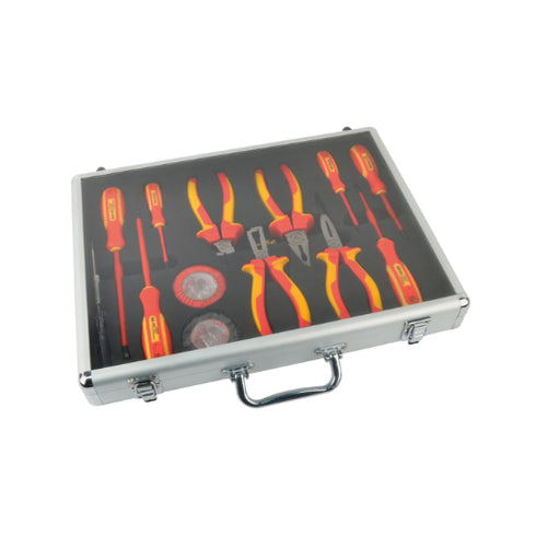 13-Piece Professional VDE Insulated Screwdriver & Pliers Set with Case (Up to 1000V)