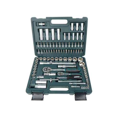 1/4" + 1/2" Socket Wrench Set 94pcs Chrome Vanadium CR-V DIN VPA/GS, 10-Year Warranty