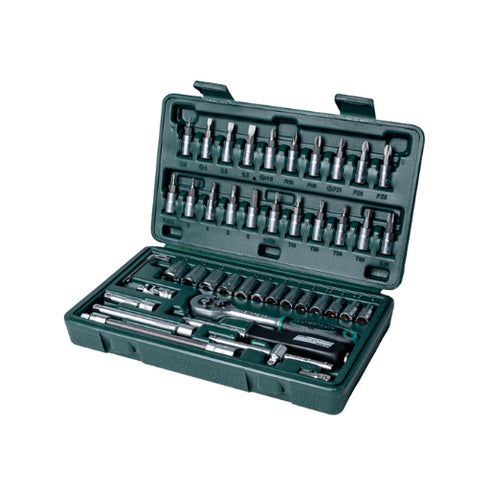 1/4" Socket Wrench Set 46pcs, Chrome Vanadium CR-V VPA/GS