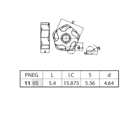 Πλακίδιο φρεζοκεφαλής PNEG110512L-CR, ZCC CT