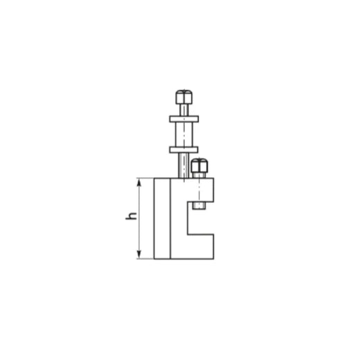 4494-D Tool Holder for Square Boring Bars (TYPE D) BISON sketch