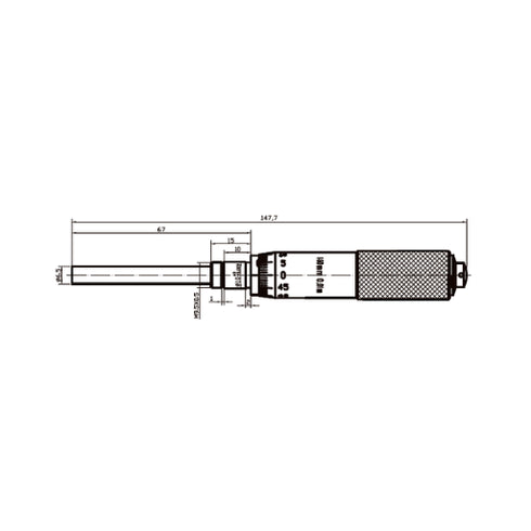 50mm Micrometer Head Range 0-50mm (Graduation 0.01mm / Accuracy 0.004mm), DASQUA
