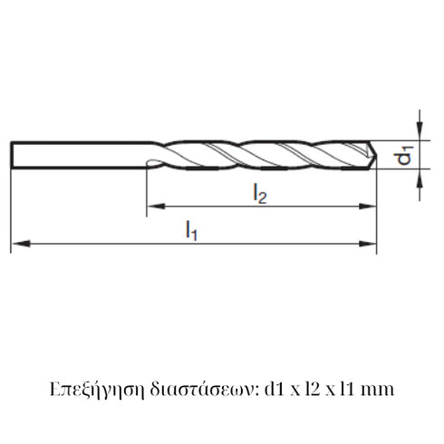 Τρυπάνι HSS 15xD (Φ2 - Φ6.9) DIN1869, 71145