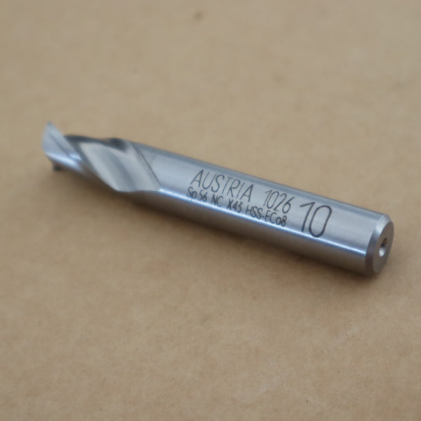 Aluminum End Mill Ø10 HSS-ECo8 DIN327 2Z, MAYKESTAO