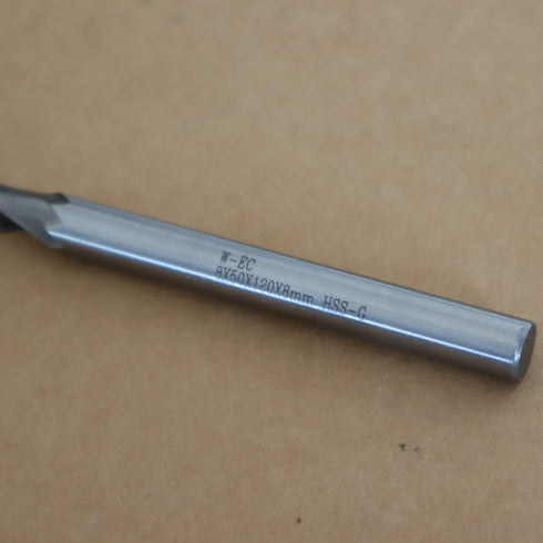 Aluminum End Mill Ø8x50x120x8mm HSS-G, ELEF