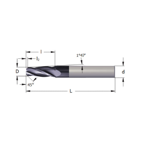 Solid Carbide Thread Mills – Tapered End Mills for NPT/NPTF/BSPT, TiAlN Coated, 4Cut