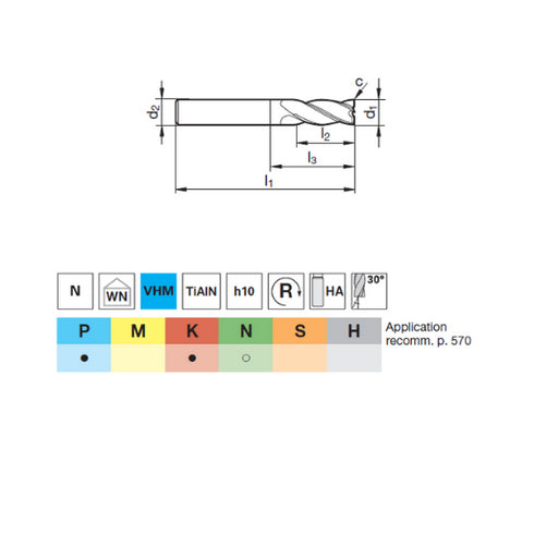 Carbide End Mill 4F 54444 Details