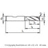 Carbide End Mill 4F Finishing 5502R304GF Dimensions