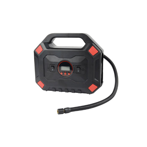 Compact 12V Air Compressor with LED & Auto Shut-Off
