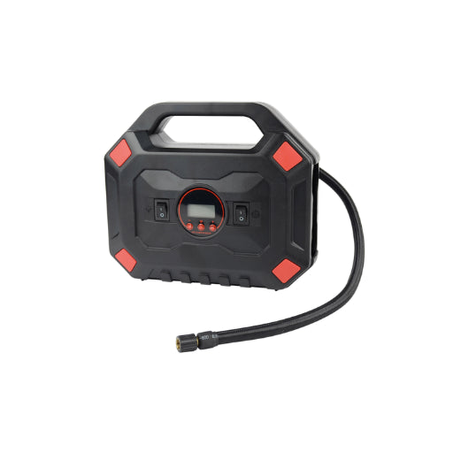 Compact 12V Air Compressor with LED & Auto Shut-Off