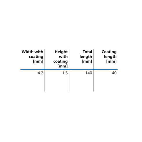 Diamond file DF 3608 D 126, PFERD Dimensions