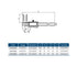 Digital Caliper with Long Upper Jaws, DASQUA Solid Stainless Steel DIN862
