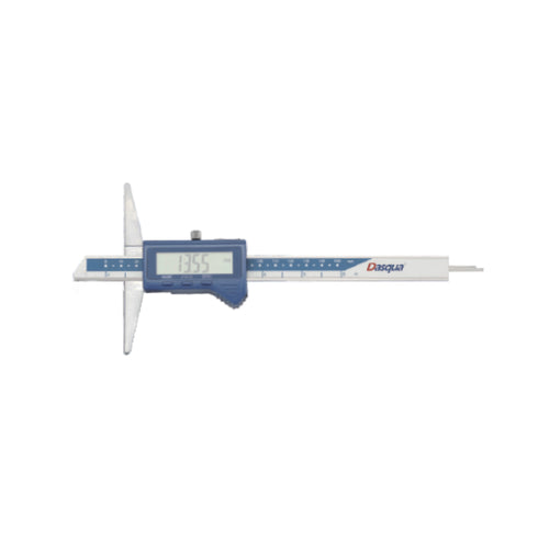 Digital Depth Caliper, DASQUA Solid Stainless Steel with Widened Base DIN862