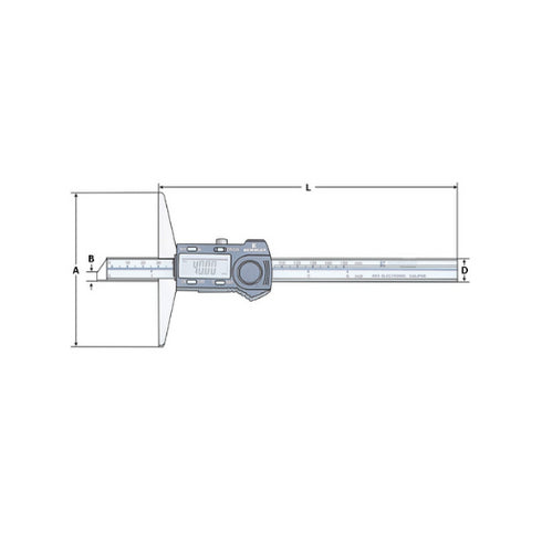 Digital Depth Gauge 0–30mm, 0.01mm Reading Dimensions