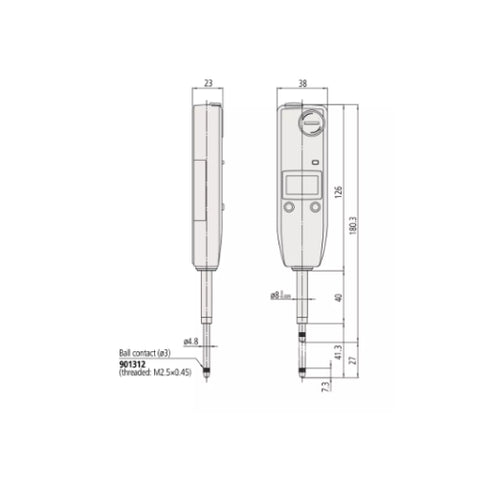 Digital Indicator ID-U1025, MITUTOYO dimensions