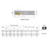 Face Milling Cutter EMP04 90° Weldon Dimensions