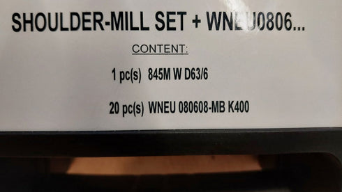Face Milling Set with 20 Inserts