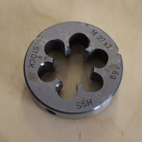Fine Metric Threading Die MF27 x 2 HSS DIN 223 STOCK