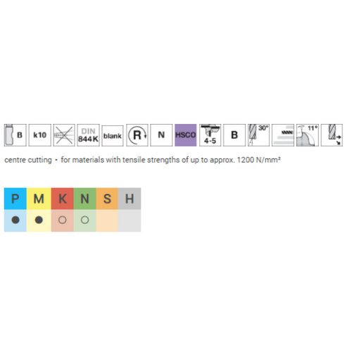 Flute 4F HSSCo Weldon 2