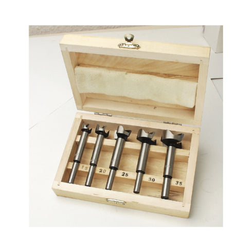 Forstner Bit Set 5 pcs in Wooden Case