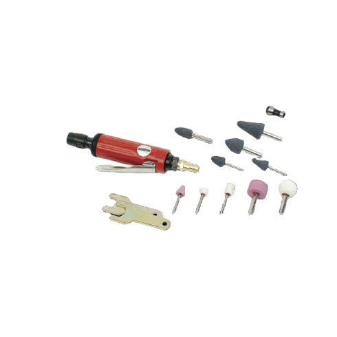 High Performance Air Grinding Set 17pcs, 25,000rpm in Case