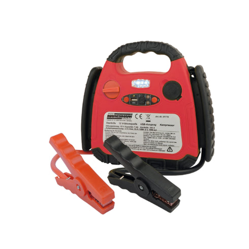 Jump Starter with Air Compressor, USB & LED Light
