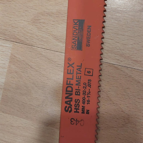 Machine blades 400 x 32 x 2.0 - 6", SANDVIK