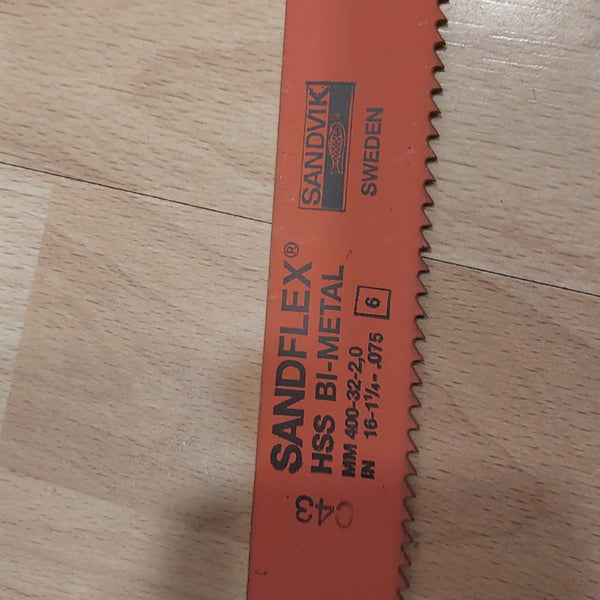 Machine blades 400 x 32 x 2.0 - 6", SANDVIK