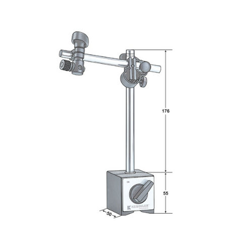 Magnetic Base with Fine Adjustment 176mm Dimensions