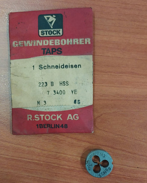 Metric Thread Die M3 HSS, 73400