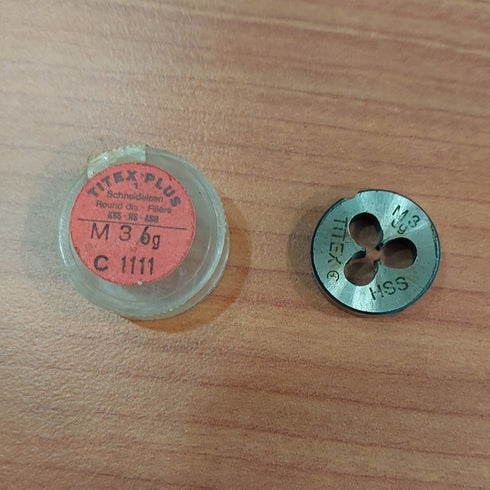 Metric Thread Die M 3 HSS, C1111