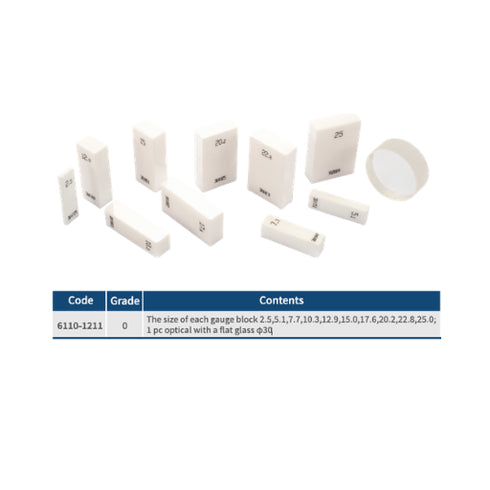 Micrometer Calibration Gauge Block Set Grade 0 (10 pcs + 1 Optical Flat), DASQUA