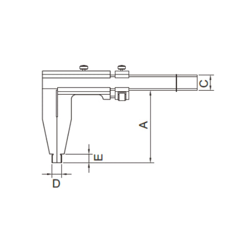 Monoblock Vernier Caliper with O.D. & I.D. Jaws – with fine adjustment
