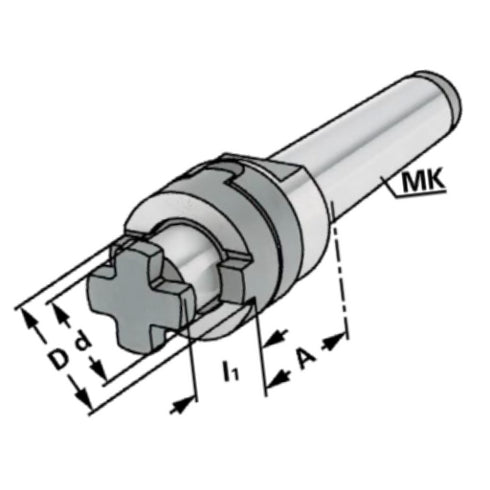 Morse Taper for Milling Heads Dimensions