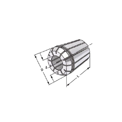 Precision Collet DIN 6499 B (ISO 15488 B) ER 11 System dimensions
