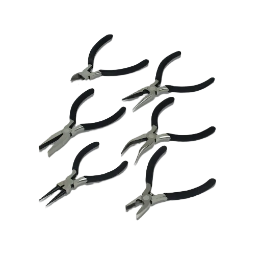 Precision Mechanics Pliers Set 6-Piece with Internal Spring