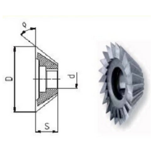 Prismatic Angle Milling Cutter (Dovetail) HSS DIN842A