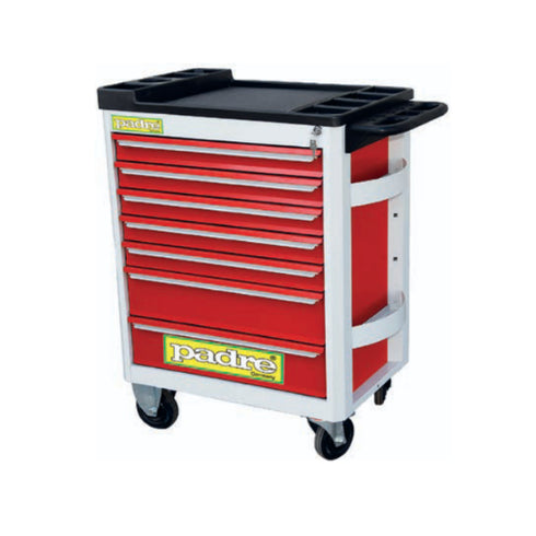Profi Tool Trolley Red with 7 Drawers, Heavy Duty