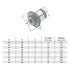 Quick Change Adaptors Without Safety Clutch, Size 3 Dimensions