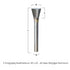 Rotary Carbide File Inverted Cone (Shape WKN) Dimensions