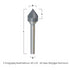 Rotary Carbide File Tapered 60° (Shape KSJ) Dimensions