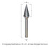 Rotary Carbide File Tapered Pointed (Shape SKM) Dimensions