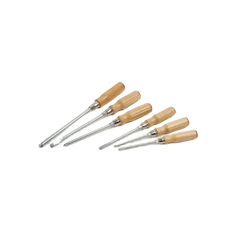 Screwdriver 250x14mm with Lacquered Wooden Handle