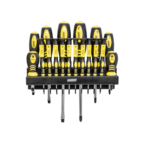 Screwdriver Set with Wall Mount Rack, 18 Pieces