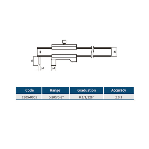 Scribing Caliper with Carbide Tipped Jaws, DASQUA Stainless Steel