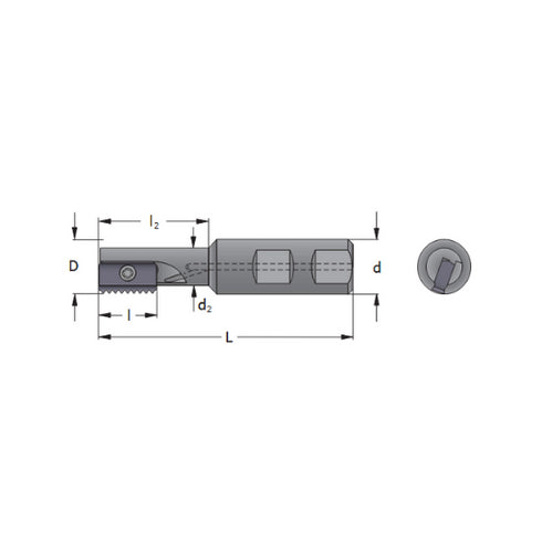 Shank Toolholders with One Pocket