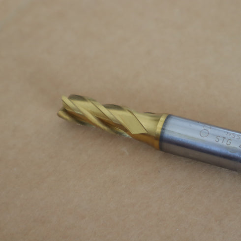 Short Finish Cobalt End Mill TIN Coated HSSCo8 3F, YG