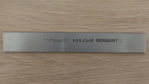 Slitting tool bits 7/8mm x 4mm x 150mm, HSSCo 10%, Germany